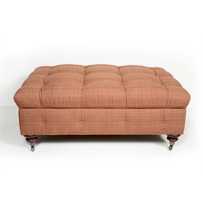 Lot 144 - Tufted Upholstered Mahogany Ottoman Ralph...