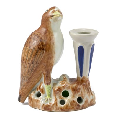 Lot 399 - Chinese Export Porcelain Candlestick 19th...