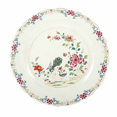 Lot 332 - Chinese Export Famille Rose Porcelain Charger...