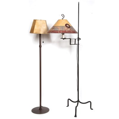 Lot 186 - Two Metal Floor Lamps Height of taller 60 inches.