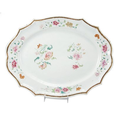 Lot 339 - Chinese Export Famille Rose Porcelain Platter...