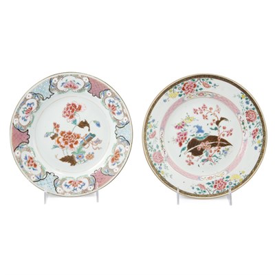 Lot 334 - Two Chinese Export Famille Rose Porcelain...