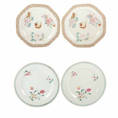 Lot 337 - Two Pairs of Chinese Export Famille Rose...
