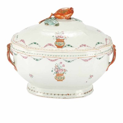 Lot 328 - Chinese Export Famille Rose Porcelain Tureen...