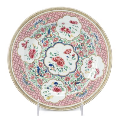 Lot 353 - Chinese Export Famille Rose Porcelain Dish...