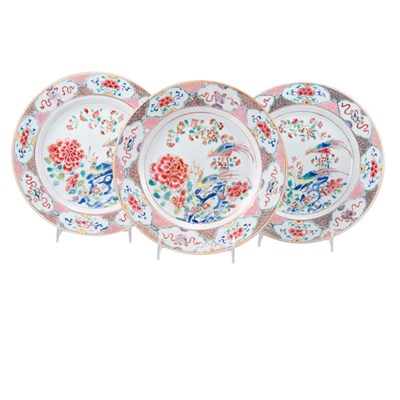 Lot 359 - Set of Three Chinese Export Famille Rose...