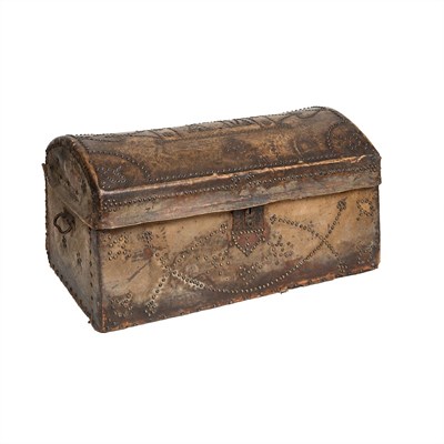 Lot 185 - Vellum Trunk Early 19th century Height 33 inches.