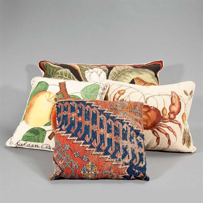 Lot 558 - Group of Needlepoint Pillows Approximately...