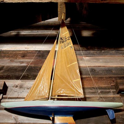 Lot 149 - Painted Wood Pond Yacht Height 7 feet, width 6...