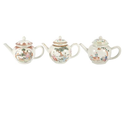Lot 340 - Group of Three Chinese Export Famille Rose...