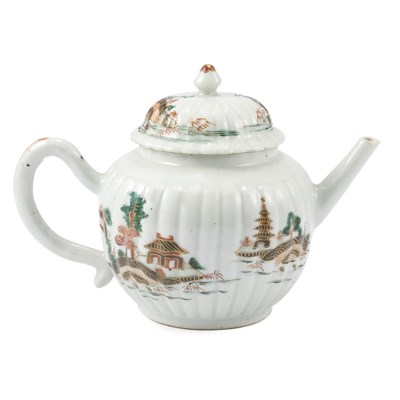 Lot 282 - Chinese Export Famille Verte Porcelain Teapot...