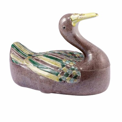 Lot 286 - Chinese Export Famille Verte Duck-Form...