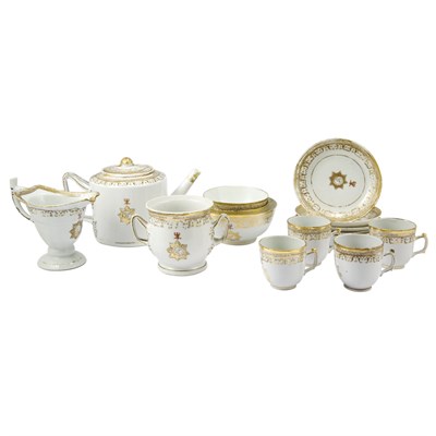Lot 387 - Chinese Export Gilt Decorated Porcelain Tea...
