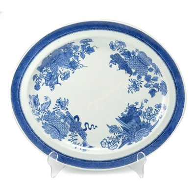 Lot 422 - Chinese Export Blue Fitzhugh Porcelain Platter...