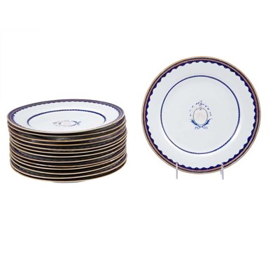 Lot 378 - Set of Twelve Chinese Export Porcelain Plates...