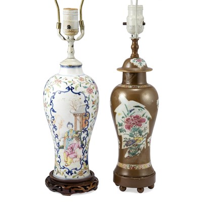 Lot 374 - Two Chinese Export Famille Rose Porcelain...