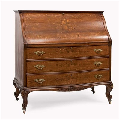 Lot 239 - Transitional Louis XV/XVI Style Marquetry and...