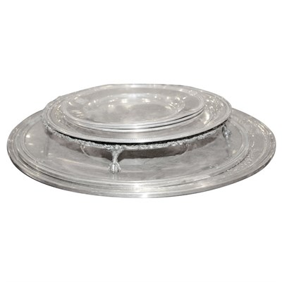 Lot 315 - Group of Eight American Sterling Silver Trays;...
