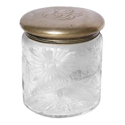 Lot 179 - Gorham Sterling Silver Mounted Glass Tobacco...