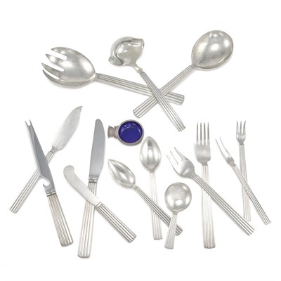 Lot 201 - Georg Jensen Sterling Silver Flatware Service...