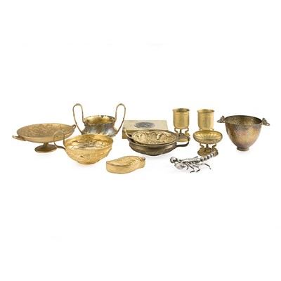Lot 210 - Group of Lalaounis Gilt Silver Holloware...