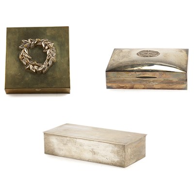 Lot 324 - Tiffany & Co. Sterling Silver Cigarette Box;...
