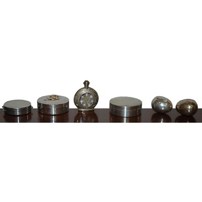 Lot 325 - Group of Silver Pill Boxes Approximately...