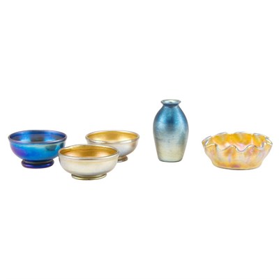 Lot 328 - Group of Tiffany Favrile Glass Articles...