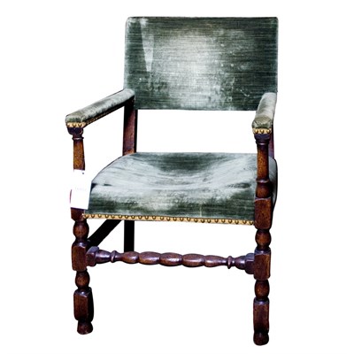 Lot 284 - Northern European Baroque Oak Armchair The...