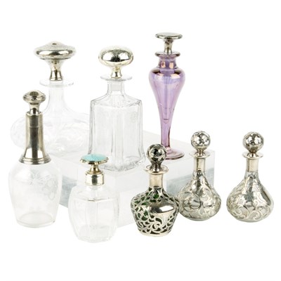 Lot 237 - Group of Eight Silver Mounted and Silver...