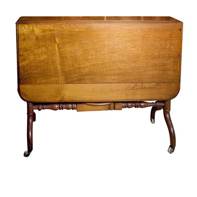 Lot 397 - Regency Style Mahogany Drop-Leaf Table Height...