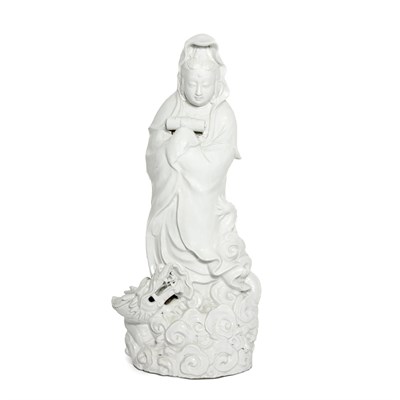Lot 354 - Chinese Blanc de Chine Porcelain Figure of...