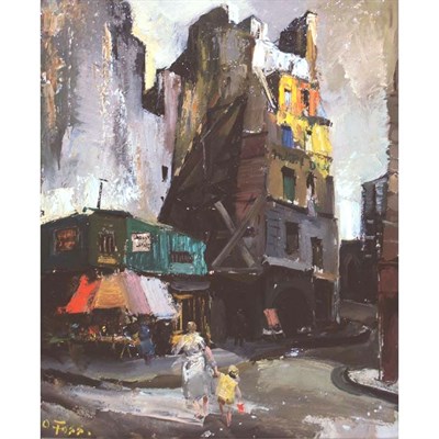 Lot 24 - Olivier Foss French, b. 1920 City Street...