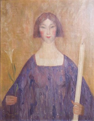 Lot 72 - Dana Pond American, 1881-1962 Woman Holding a...