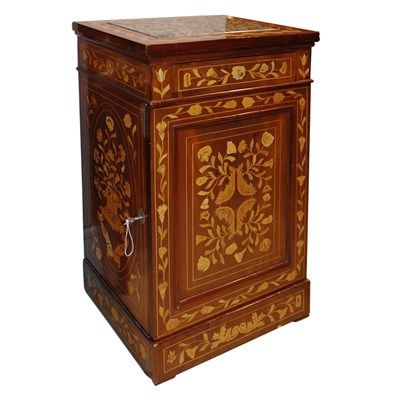 Lot 494 - Dutch Style Marble Top Marquetry Inlaid...