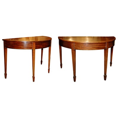 Lot 149 - Pair of George III Style Inlaid Mahogany...