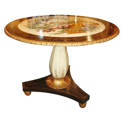Lot 473 - Italian Painted and Gilt Decorated Center...