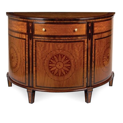 Lot 396 - George III Style Satinwood and Mahogany Side...