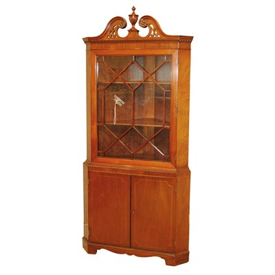 Lot 121 - George III Style Mahogany Corner Cabinet...
