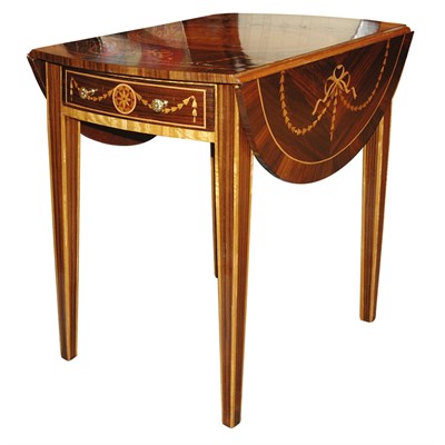 Lot 284 - Regency Style Marquetry Inlaid Rosewood...