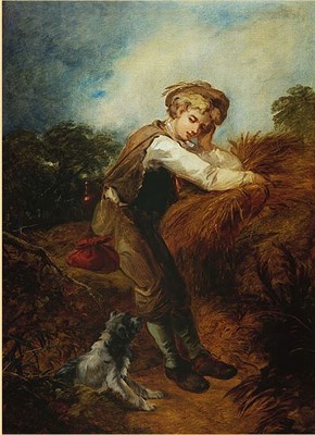 Lot 60 - English School Late 18th century A Farm Boy...