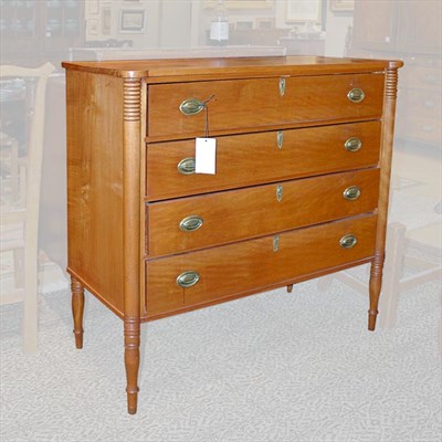 Lot 201A - Federal Cherry Chest of Drawers New England,...
