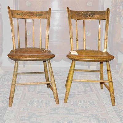 Lot 174A - Set of Six Painted and Decorated Bamboo Turned...
