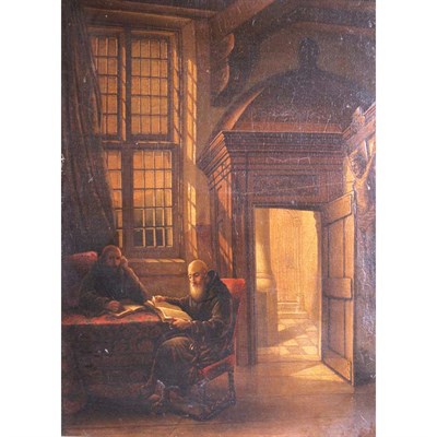 Lot 11 - Dutch School 19th Century Monks in a...