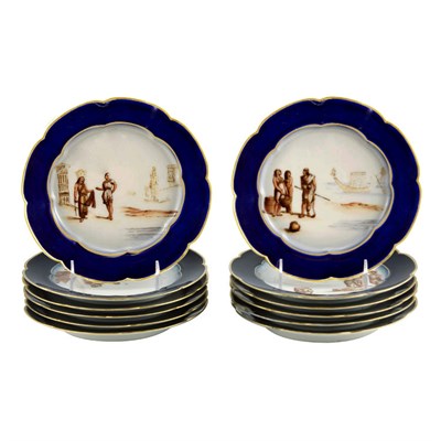 Lot 251 - Set of Twelve Limoges Gilt Decorated Porcelain...