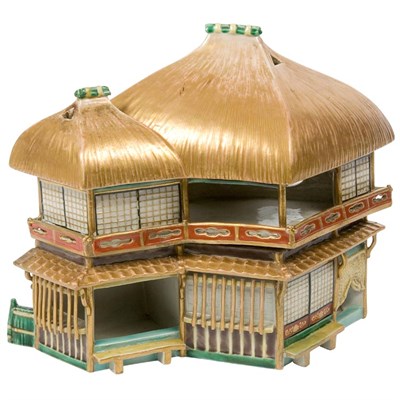 Lot 11 - Japanese Imari Porcelain Model of a House Late...