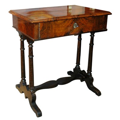 Lot 193 - Continental Walnut Work Table Height 29 inches,...