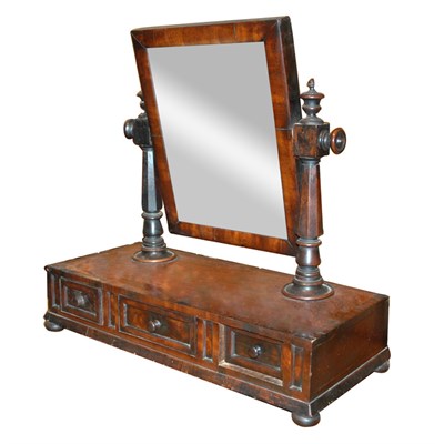 Lot 252 - Victorian Mahogany Shaving Mirror Height 27...