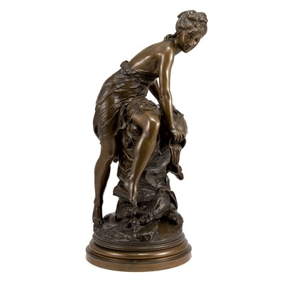 Lot 473 - Bronze Figure of a Water Nymph After a model...