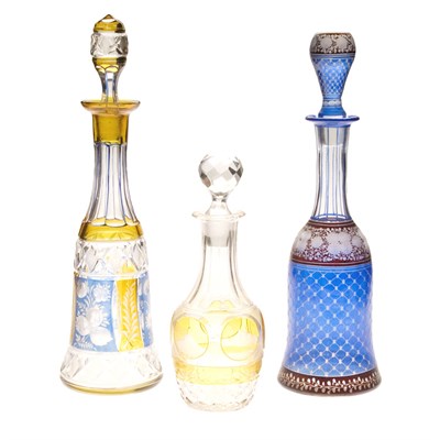 Lot 602 - Group of Three Color and Colorless Glass...